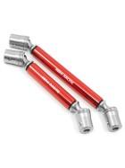 Yeah Racing Steel Driveshaft (2) Front+Rear TRX-4 Red