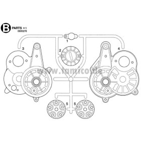 Tamiya 10005276 B-Parts Gear Case Hornet / CW-01 /...