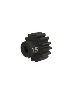 Traxxas 3945X Gear, 15-T pinion (32-p), heavy duty (machined, hardened steel) (fits 3mm shaft)/ set screw
