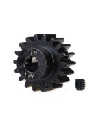 Gear, 18-T pinion (machined) (1.0 metric pitch) (fits 5mm shaft)/ set screw