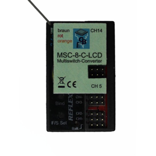 Beier-Electronic Multiswitch-Converter mit LCD  für CARSON Reflex Stick Multi Pro MSC-8-C-LCD