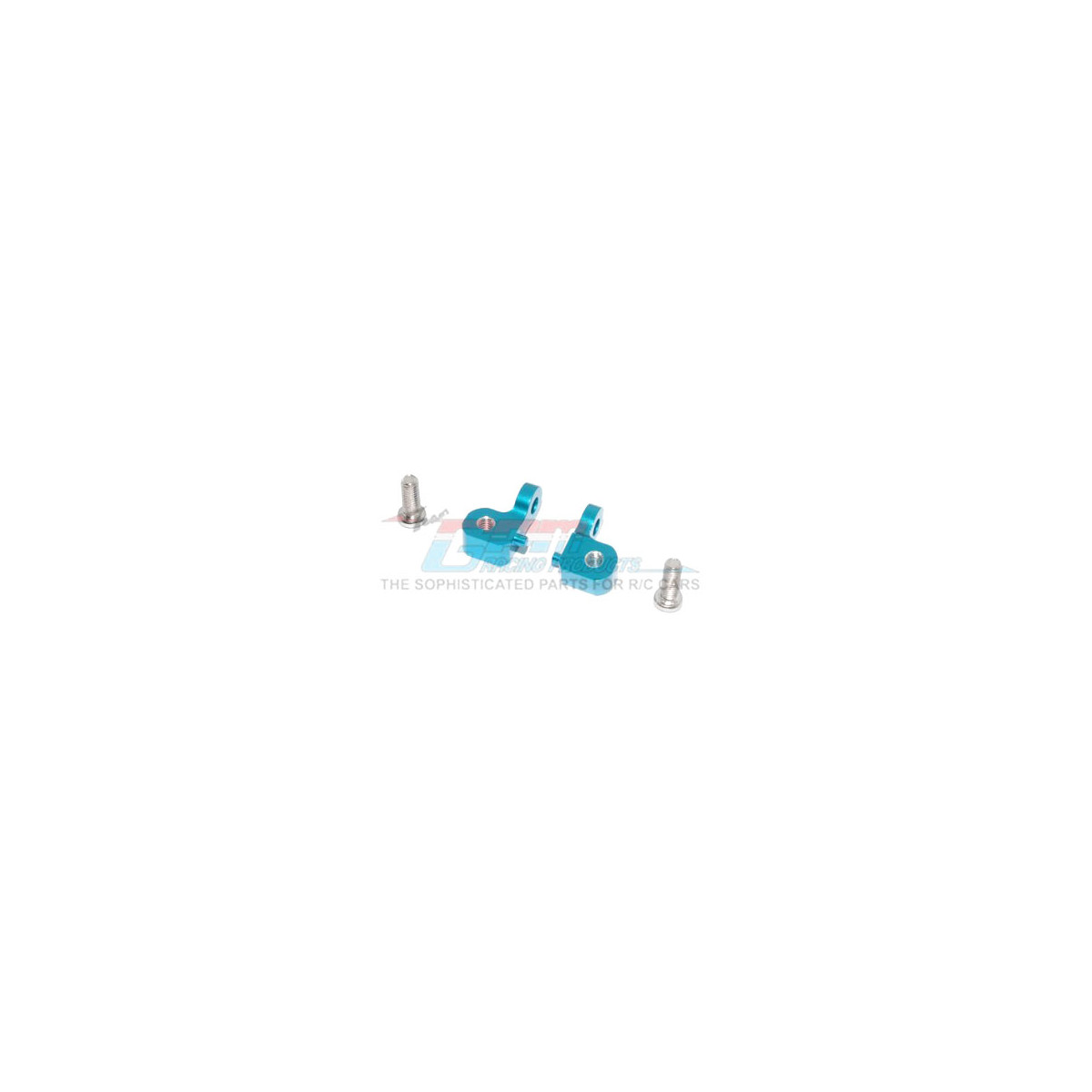 GPM Racing Alu Dämpferhalter hinten (2 Stk.) für Tamiya CC-01 Hellblau