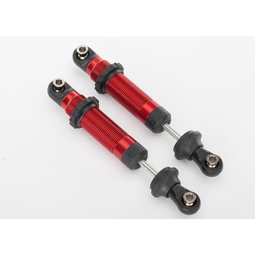 Traxxas 8260R Shocks, GTS, aluminum (red-anodized) (assembled with spring retainers) (2)