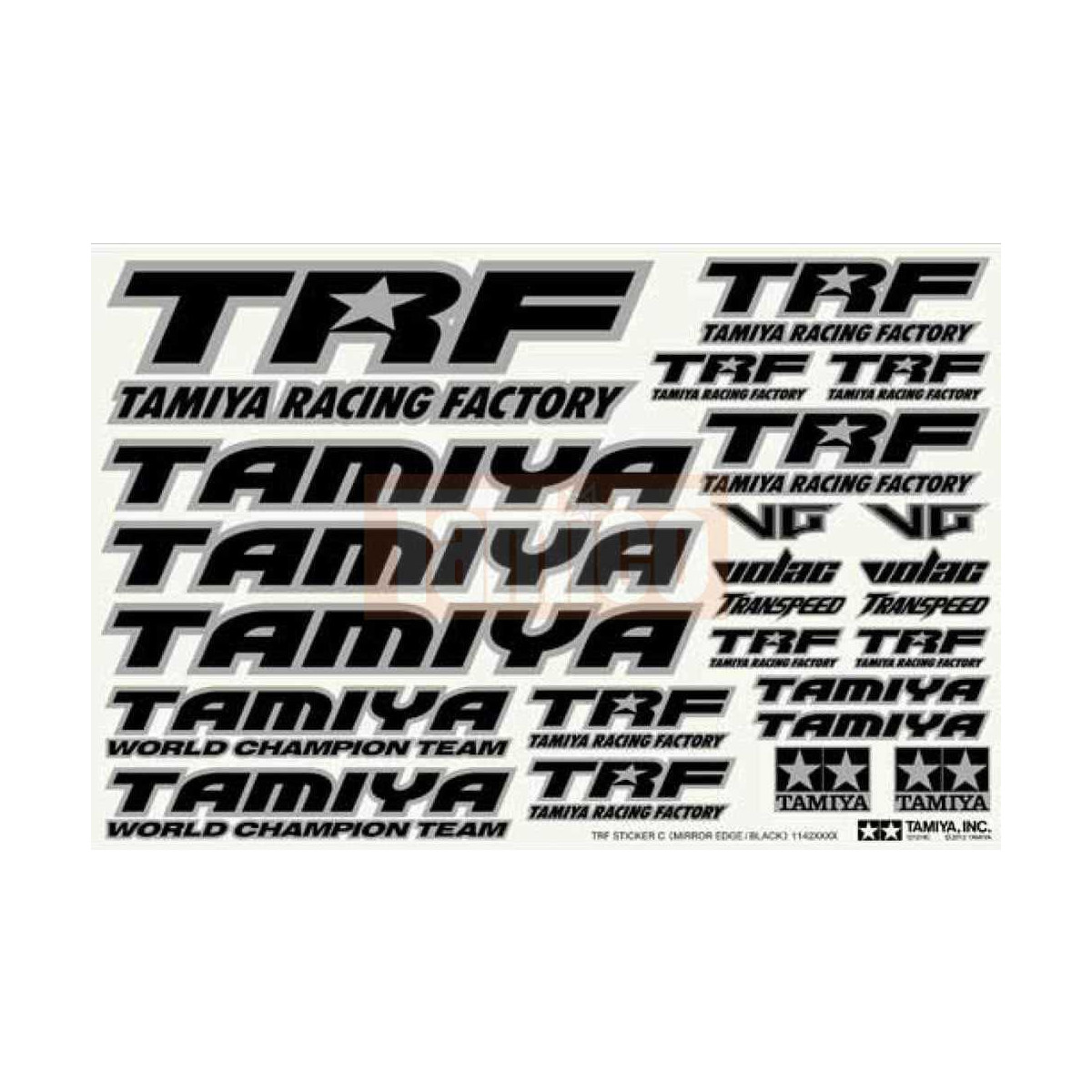 Tamiya TRF Sticker C schwarz/chrom #42246