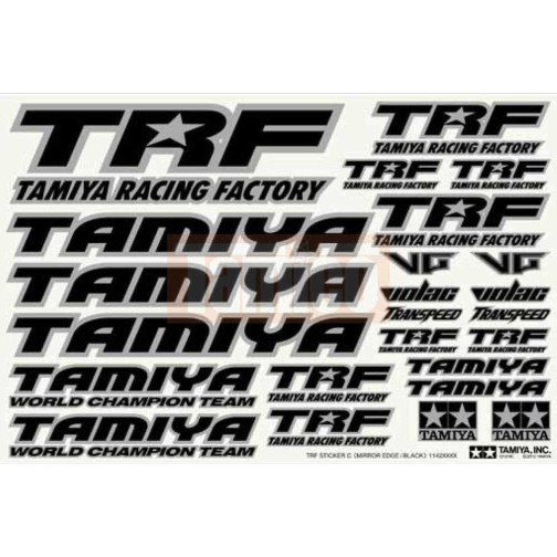 Tamiya TRF Sticker C schwarz/chrom #42246