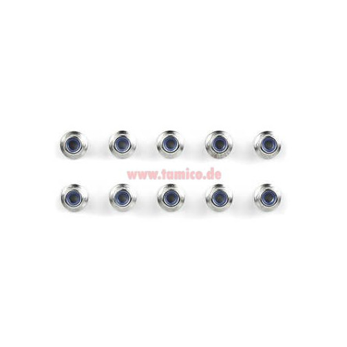Tamiya Alu Mutter 4mm (selbstsichernd, 10 Sk.) #53024