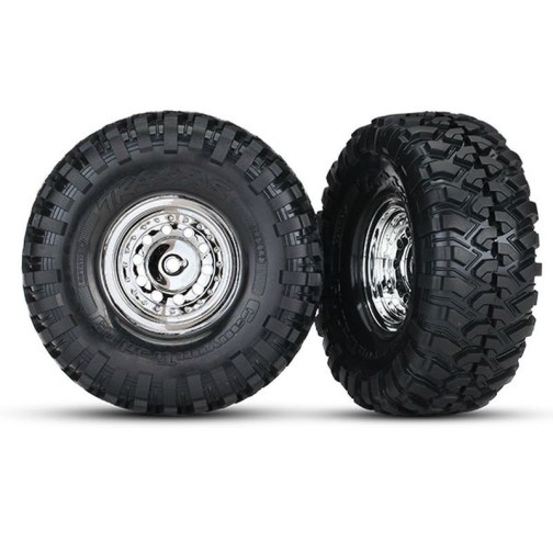 Traxxas 8177 Completewheel Canyon Trail with Chrom-Rims 1.9 (2) TRX-4