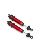 Traxxas 8450R Shocks, GTR, 134mm, aluminum (red-anodized) (fully assembled w/o springs) (front, threaded) (2)