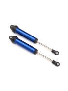 Traxxas 8451X Shocks, GTR, 134mm, aluminum (blue-anodized) (fully assembled w/o springs) (front, no threads) (2)