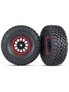 Traxxas 8474 Tires and wheels, assembled, glued (Method Race Wheels, black with red beadlock, BFGoodrich Baja KR3 tires) (2)
