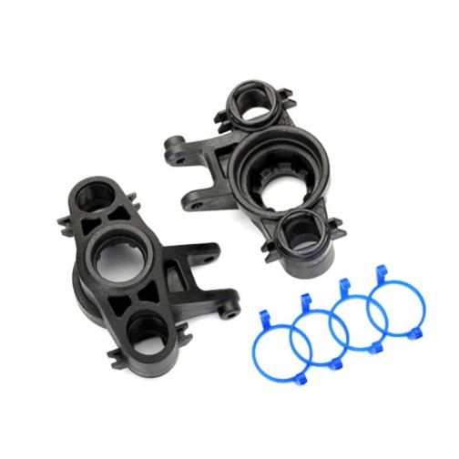 Traxxas 8635 Axle carriers, left & right (1 each) (use with 8x16mm & 17x26mm ball bearings)/ dust boot retainers (4)
