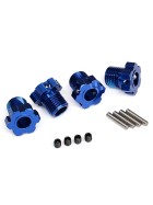 Traxxas 8654 Wheel hubs, splined, 17mm (blue-anodized) (4)/ 4x5 GS (4)/ 3x14mm pin (4)