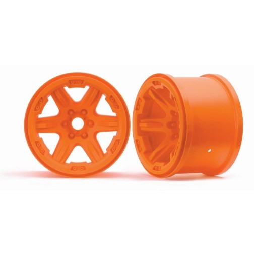 Traxxas 8671A Wheels, 3.8 (orange) (2) (17mm splined)