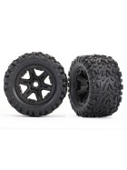 Traxxas 8672 Tires & wheels, assembled, glued (black wheels, Talon EXT tires, foam inserts) (2) (17mm splined) (TSM rated)