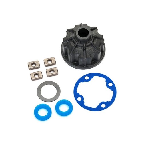 Traxxas 8681 Carrier, differential (heavy duty)/ x-ring gaskets (2)/ ring gear gasket/ spacers (4)/ 12.2x18x0.5 PTFE-coated washer (1)