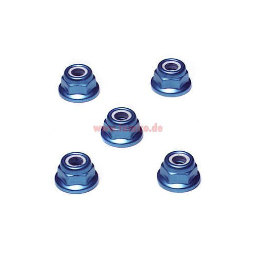 Tamiya Alu Radmuttern M4 (blau, 5 Stk.) #53159