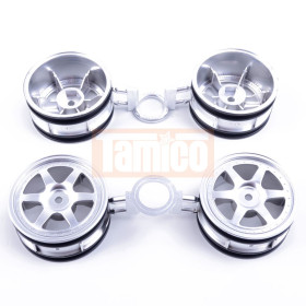 Tamiya 19334189 Felgen (4) 26mm verchromt Isuzu Mu