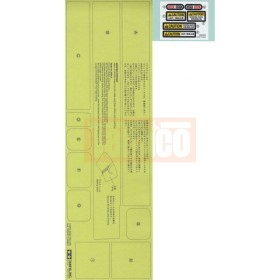 Tamiya 19495921 Aufkleber / Sticker King Yellow 6x6 (58653)