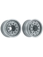 Carson 1:14 Truck Front Wheel wide gray (2) ABS