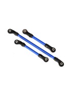 Traxxas 8146X Steering link, 5x117mm (1)/ draglink, 5x60mm (1)/ panhard link, 5x63mm (blue powder coated steel) (assembled with hollow balls) (for use with #8140X TRX-4 Long Arm Lift Kit)