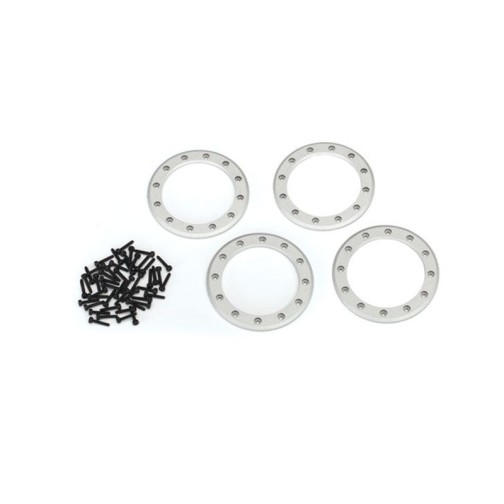 Traxxas 8168 Beadlock rings, satin (2.2) (aluminum)(4)/ 2x10 CS (48)
