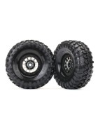 Traxxas 8174 Tires and wheels, assembled (Method 105 1.9 black chrome beadlock wheels, Canyon Trail 4.6x1.9 tires, foam inserts) (1 left, 1 right)