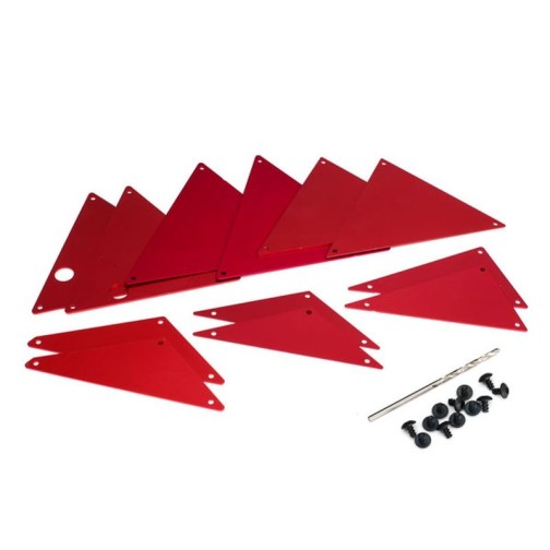 Traxxas 8434R Tube chassis, inner panels, aluminum (red-anodized) (front (2)/ wheel well (4)/ middle (4)/ rear (2))
