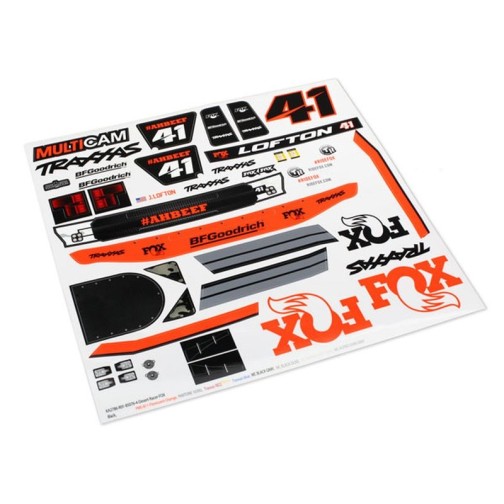 Traxxas 8515 Decals, Unlimited Desert Racer, Fox Edition