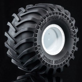 MST monster truckwheels w/ monster truck tire (white/2)