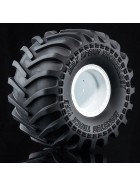 MST monster truckwheels w/ monster truck tire (white/2)