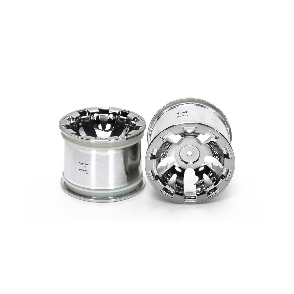 Tamiya #54833 T3-01 Chrome Whl 4 WPS Tire R
