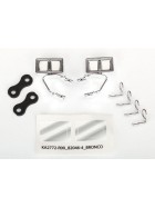 Traxxas 8073X Mirrors, side, chrome (left & right)/ retainers (2)/ body clips (4) (fits #8010 body)