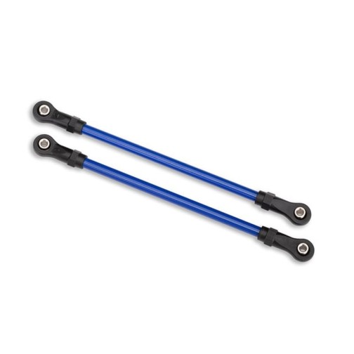 Suspension links, rear upper, blue (2) (5x115mm, powder coated steel) (assembled with hollow balls) (for use with #8140X TRX-4 Long Arm Lift Kit)