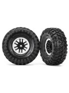 Tires and wheels, assembled, glued (TRX-4 1.9 satin beadlock wheels, Canyon Trail 4.6x1.9 tires) (2)