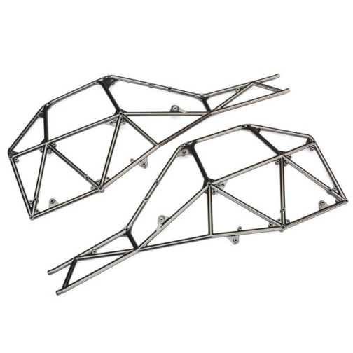 Traxxas 8430X Tube chassis, side section (left & right) (satin black chrome-plated)