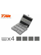 HARD Racing Plastic Box - HARD - Standing tool Box for car - Adjustable Compartments - 14.8 x 12.4 x 3.3cm