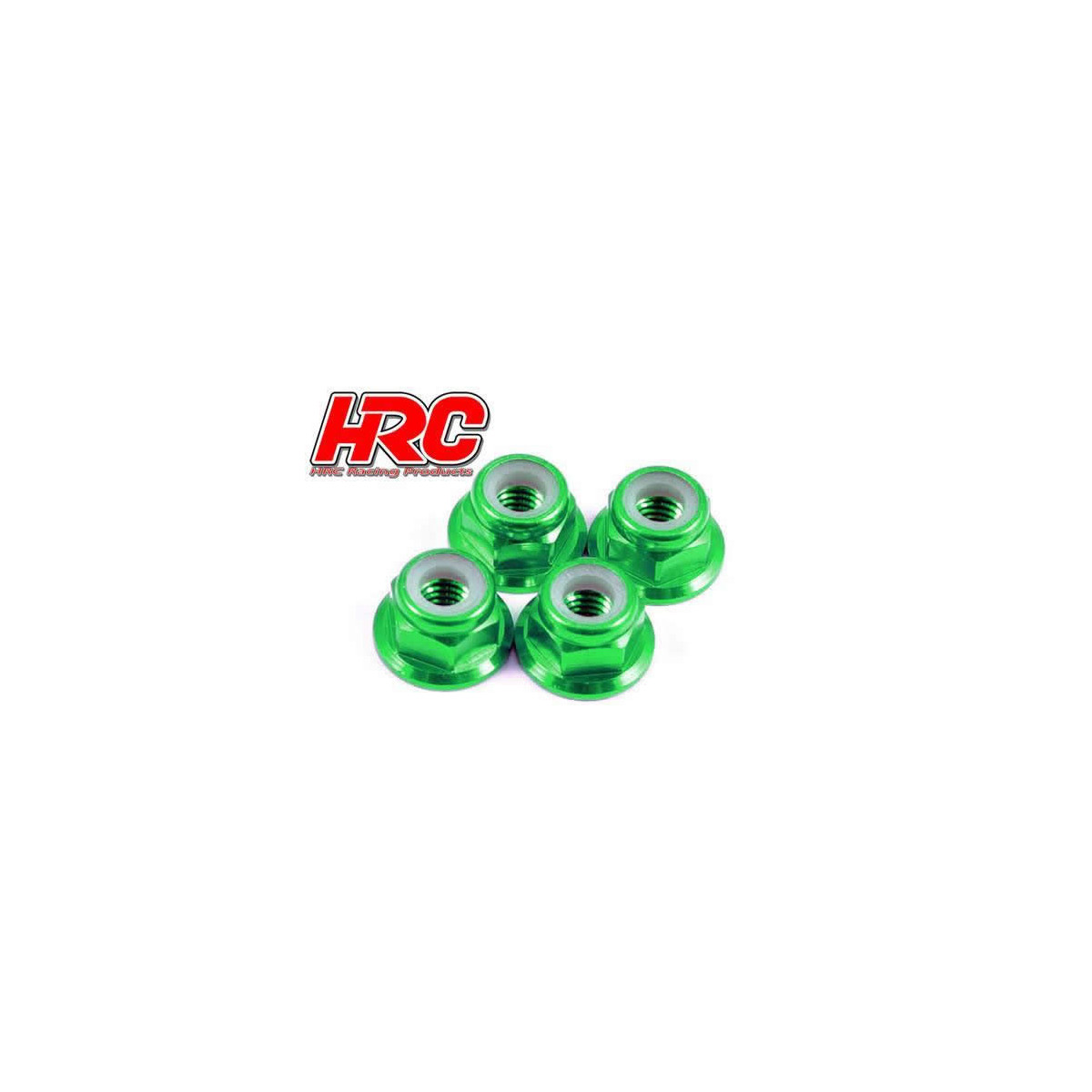 HRC Racing Alu Radmuttern M4 selbstsichernd geflanscht...