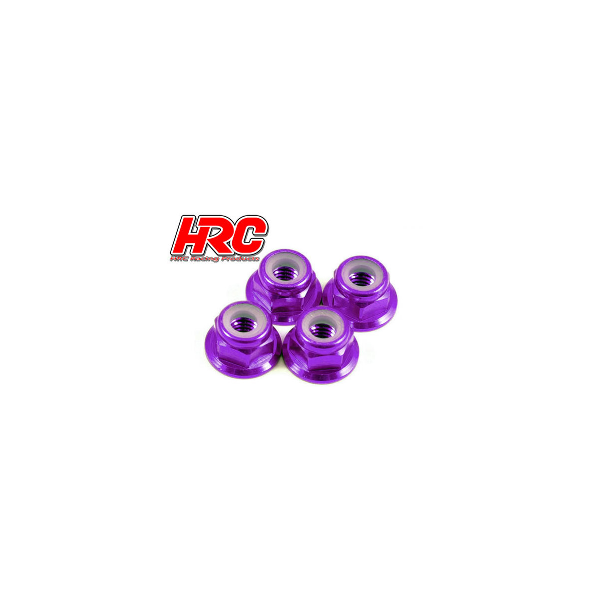 HRC Racing Alu Radmuttern M4 selbstsichernd geflanscht...