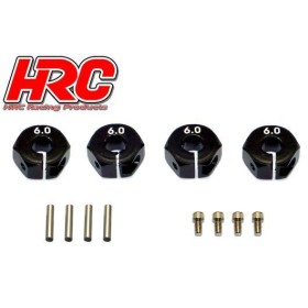 HRC Racing Alu 12mm Radmitnehmer (6mm breit) Schwarz (4)
