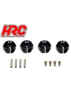 HRC Racing Alu 12mm Radmitnehmer (6mm breit) Schwarz (4)
