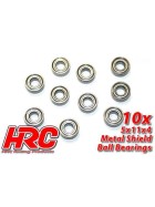 HRC Racing Ball Bearings - metric -  5x11x4mm (10 pcs)