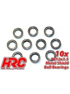 HRC Racing Ball Bearings - metric -  8x12x3.5mm (10 pcs)