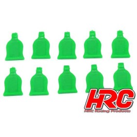 HRC Racing Body Clips Tabs - for 1/10 clips - Green (10 pcs)