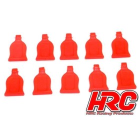 HRC Racing Body Clips Tabs - for 1/10 clips - Red (10 pcs)