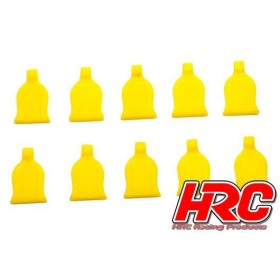 HRC Racing Body Clips Tabs - for 1/10 clips - Yellow (10...