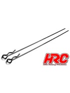 HRC Racing Body Clips - 1/10 - long - small head - Black (10 pcs)