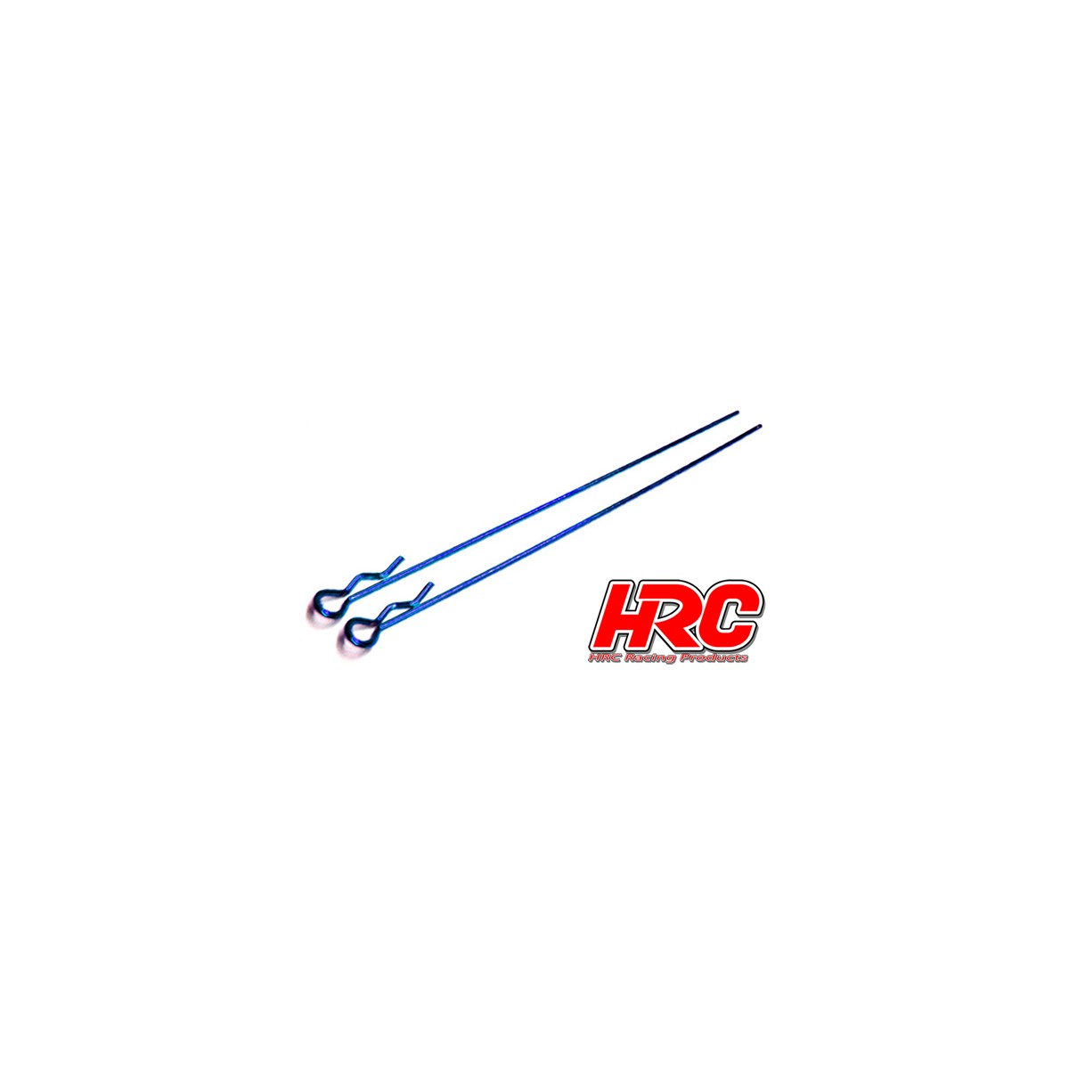 HRC Racing Karosserieklammern - 1/10 - Lang - Klein Kopf - Blau (10 S