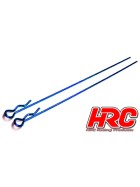 HRC Racing Body Clips - 1/10 - long - small head - Blue (10 pcs)