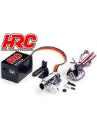 HRC Racing Auspuffanlage mit Dampf (Rauchöl) und LED 1:10