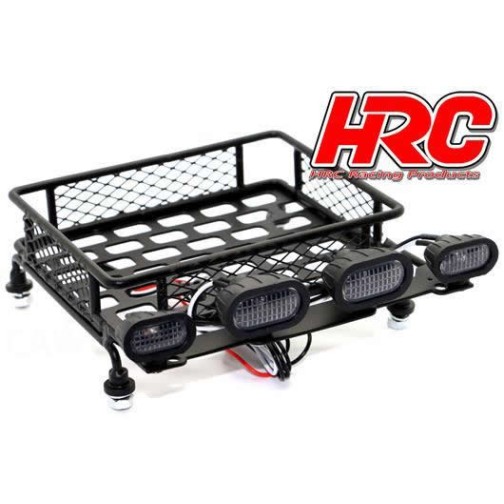 HRC Racing Body Parts - 1/10 Accessory - Scale - Small Crawler Luggage Tray - with Light LEDs - Black